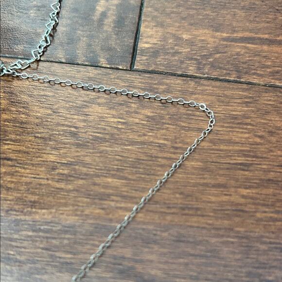 Dichroic Iridescent Glass Pendant Necklace on Sterling Silver Chain, 18 inches - Picture 10 of 15